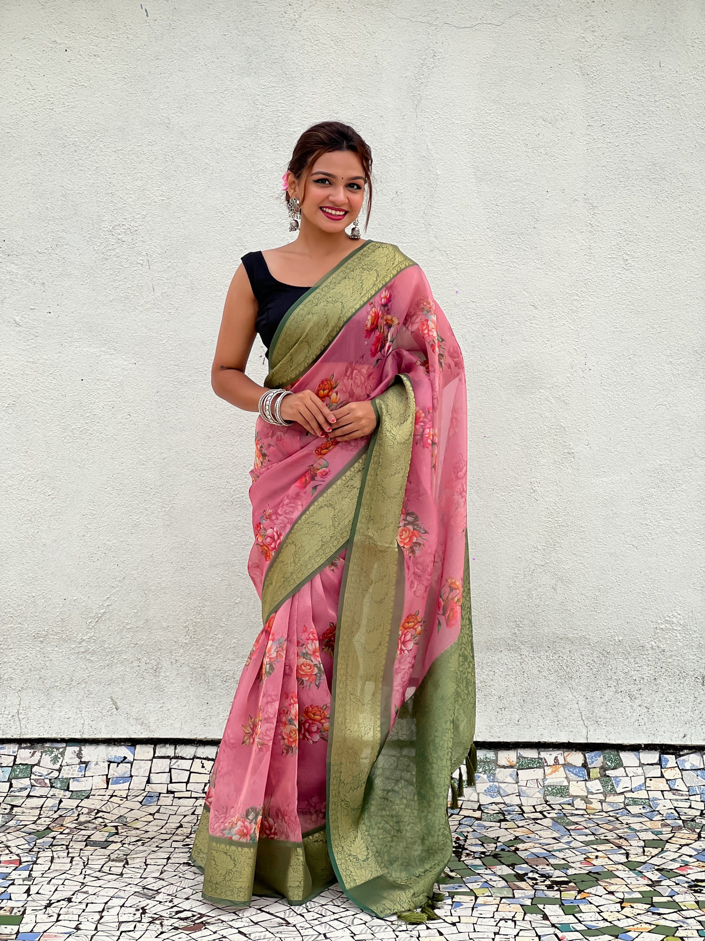 KAVYA CRUSH TISSUE SAREE