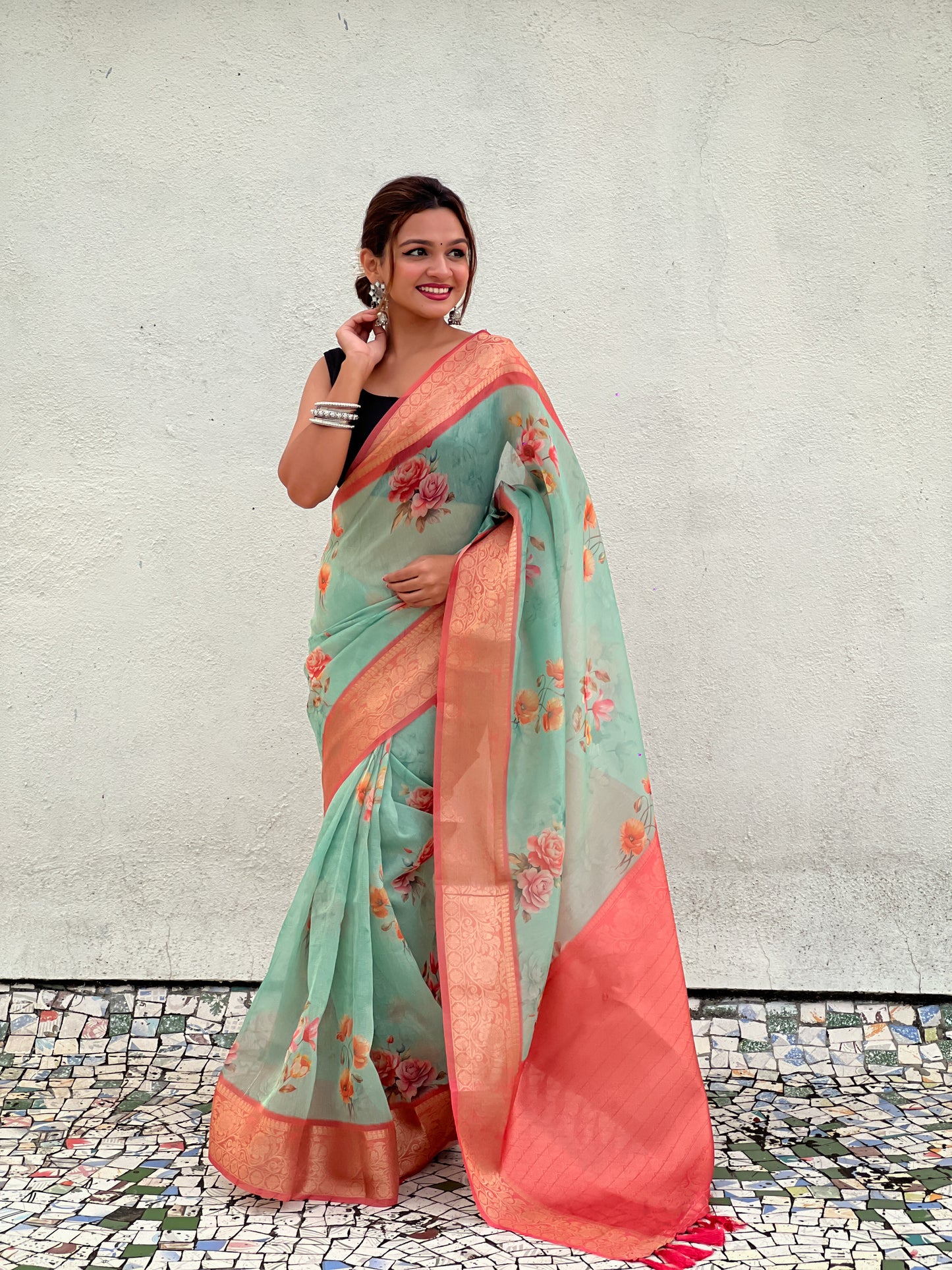 KAVYA CRUSH TISSUE SAREE