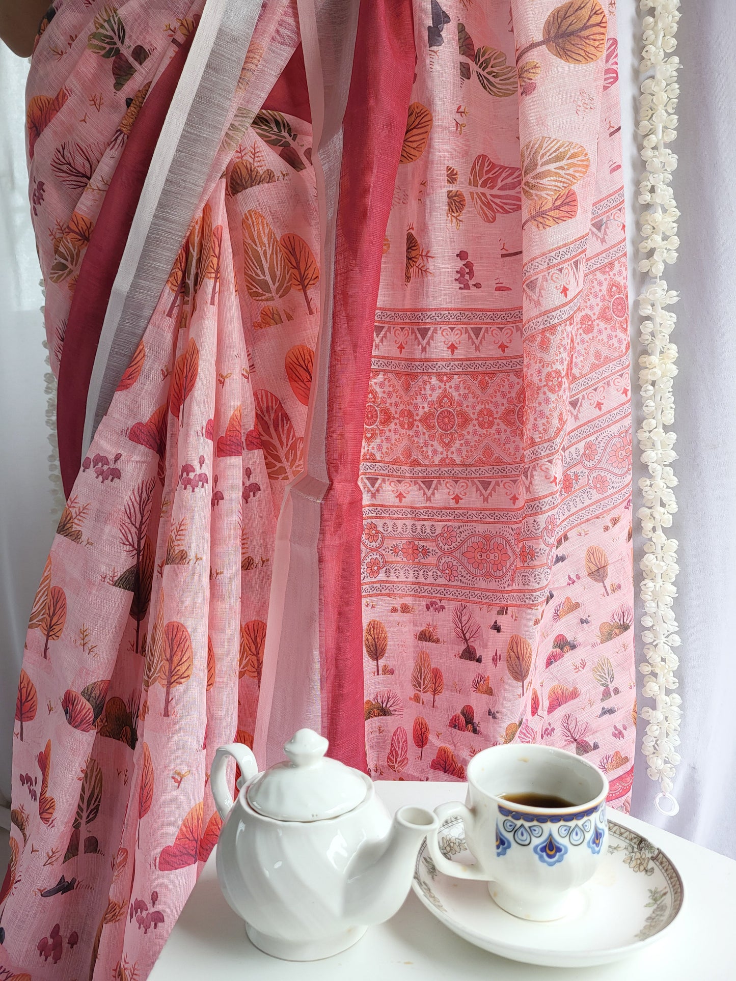 KASHVI PURE LINEN SAREE