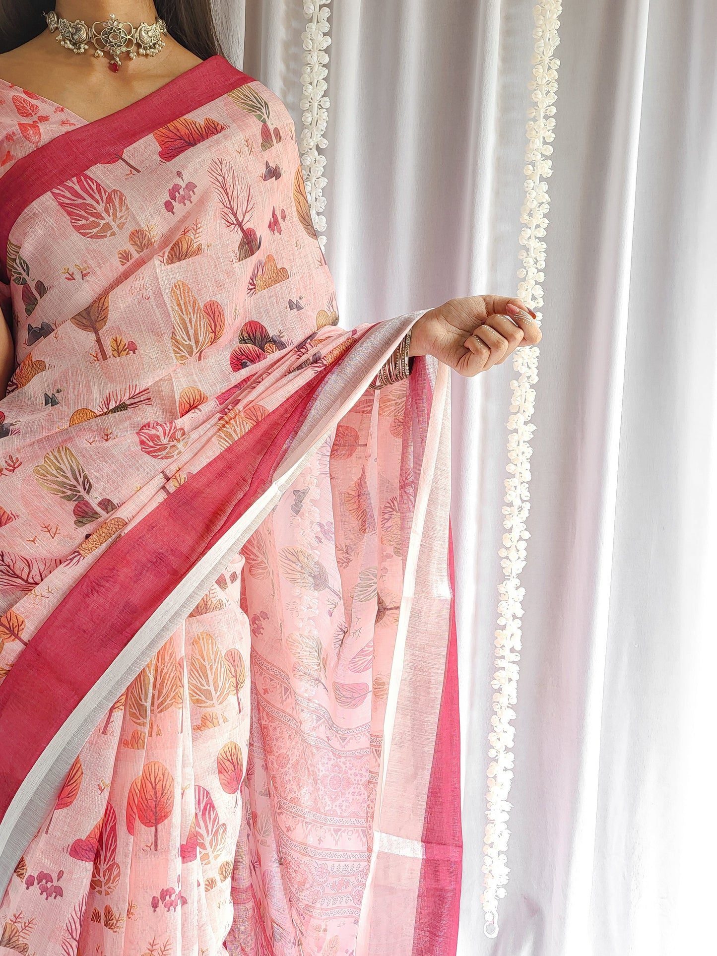 KASHVI PURE LINEN SAREE
