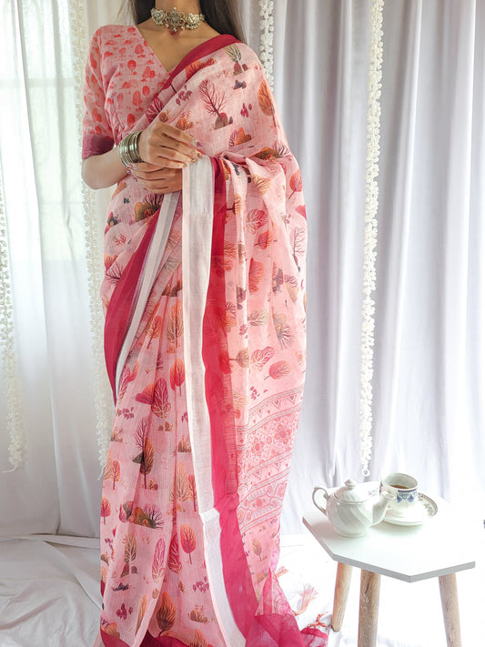 KASHVI PURE LINEN SAREE