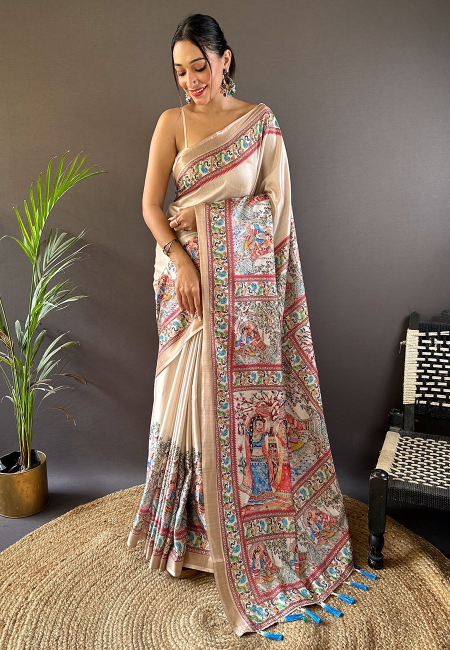 ESHANI MADHUBANI SILK SAREE