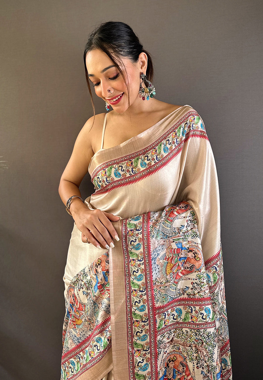 ESHANI MADHUBANI SILK SAREE