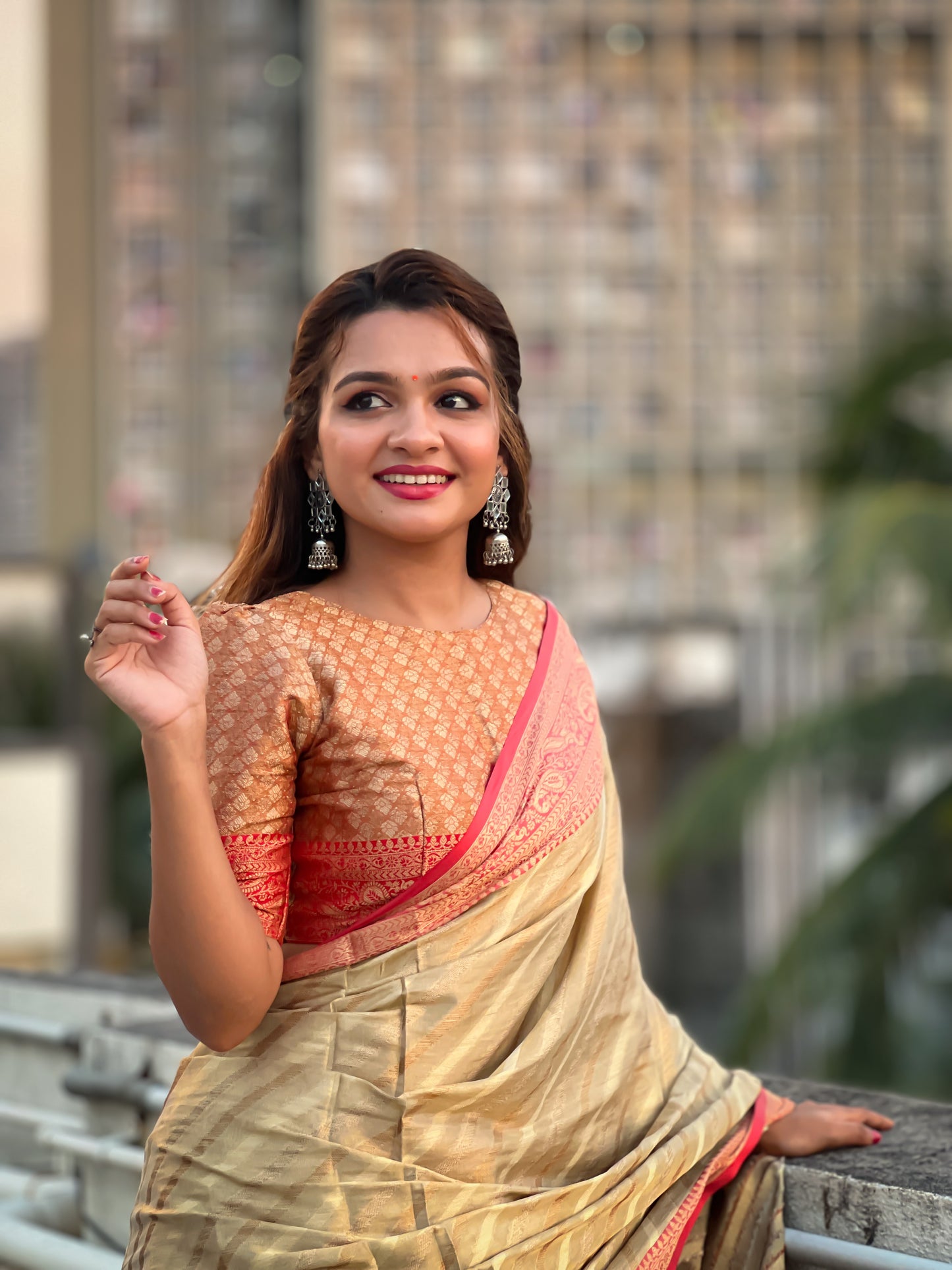 AMAYA ZARI TISSUE SAREE