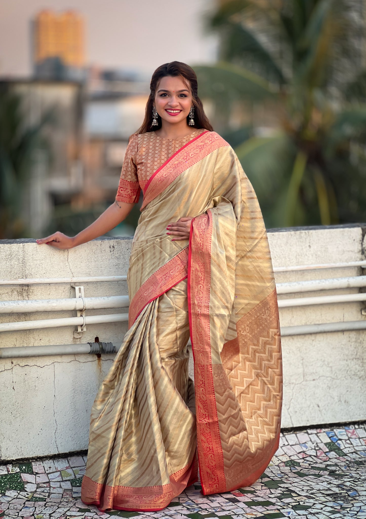 AMAYA ZARI TISSUE SAREE