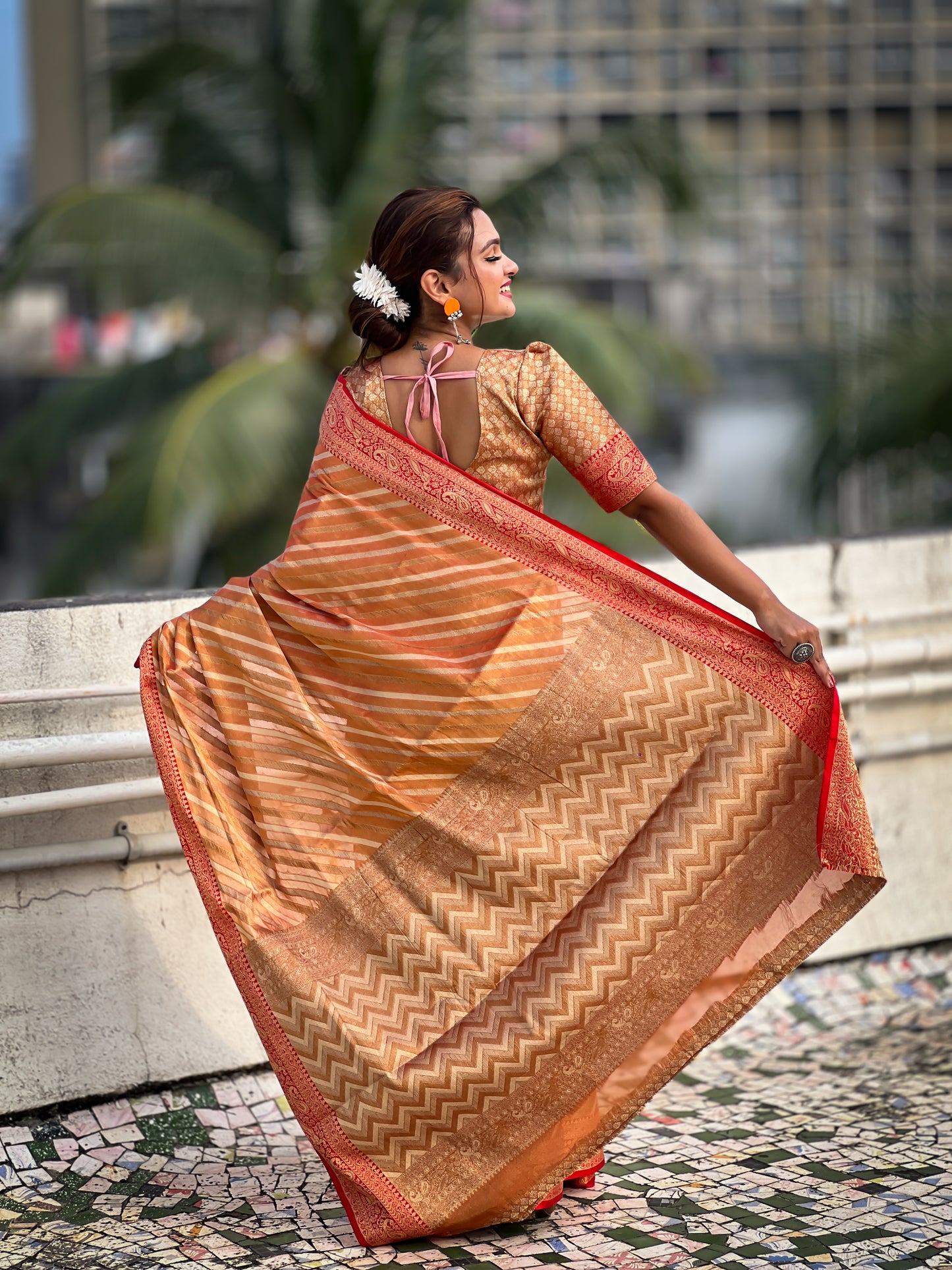 AMAYA ZARI TISSUE SAREE