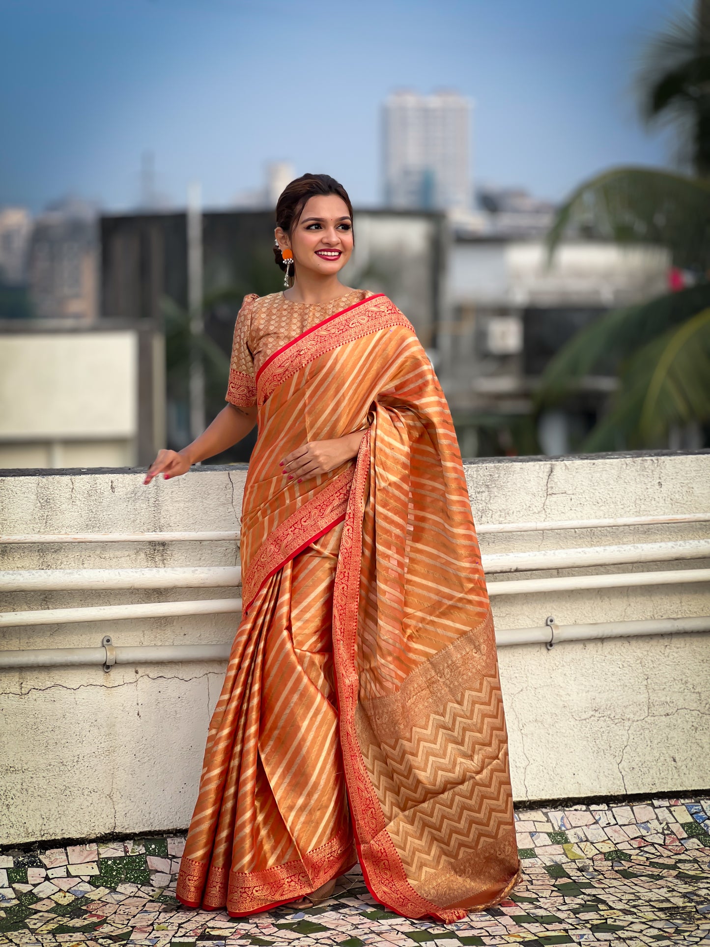 AMAYA ZARI TISSUE SAREE
