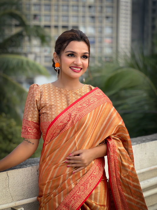 AMAYA ZARI TISSUE SAREE