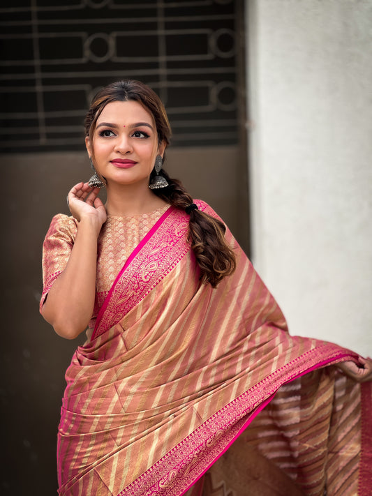 AMAYA ZARI TISSUE SAREE