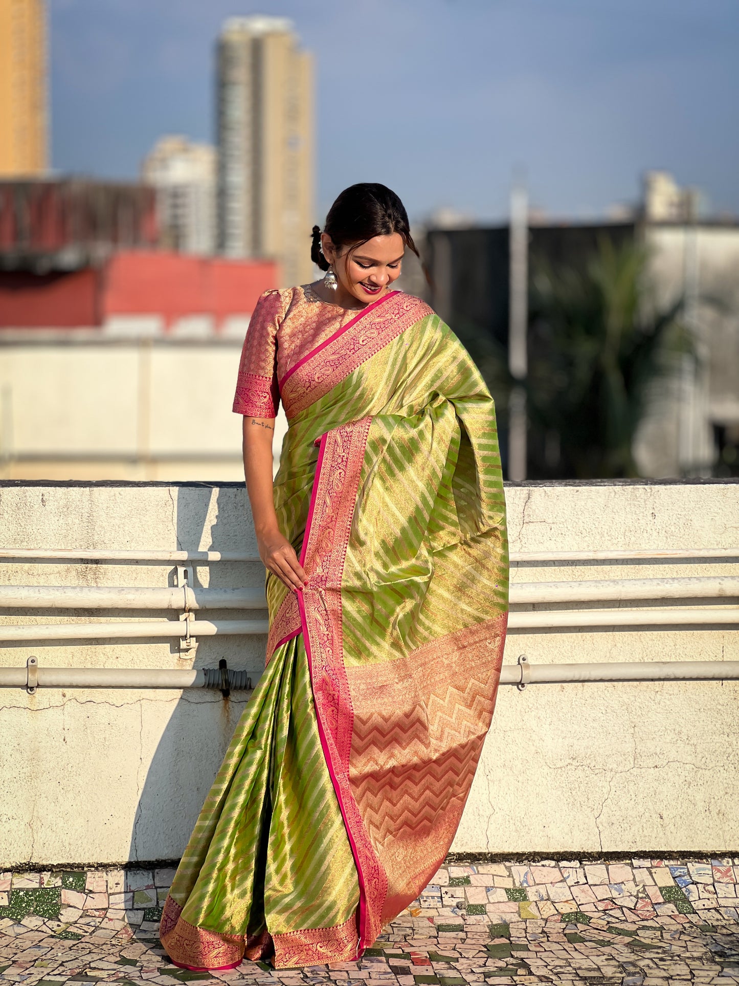 AMAYA ZARI TISSUE SAREE