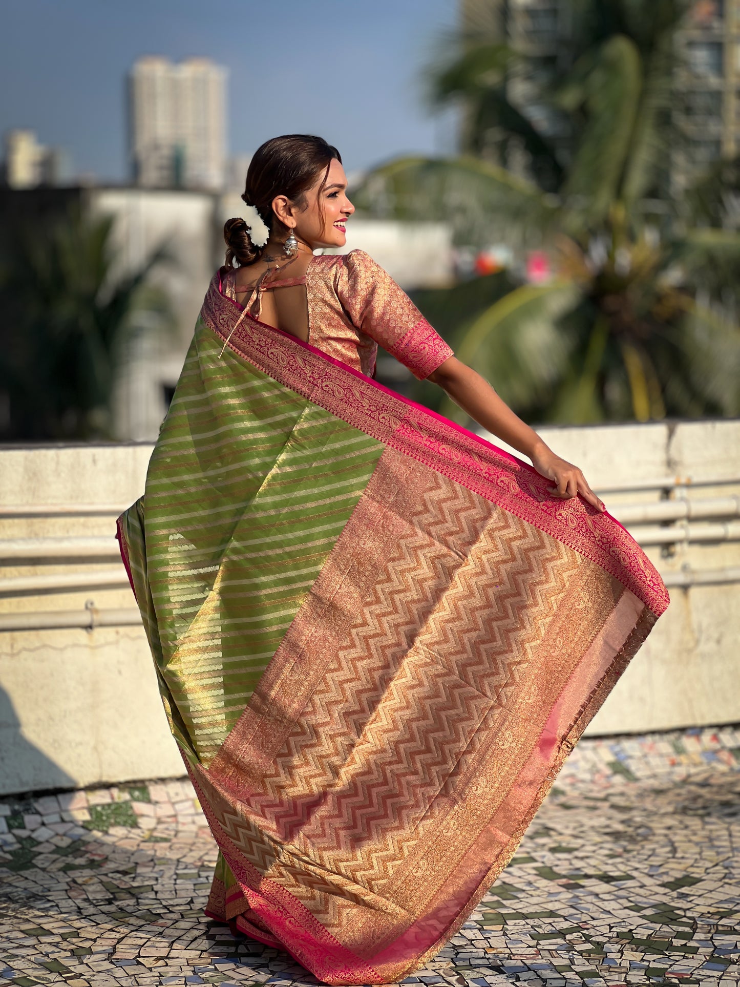 AMAYA ZARI TISSUE SAREE
