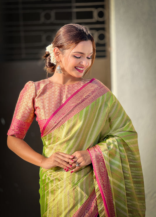 AMAYA ZARI TISSUE SAREE