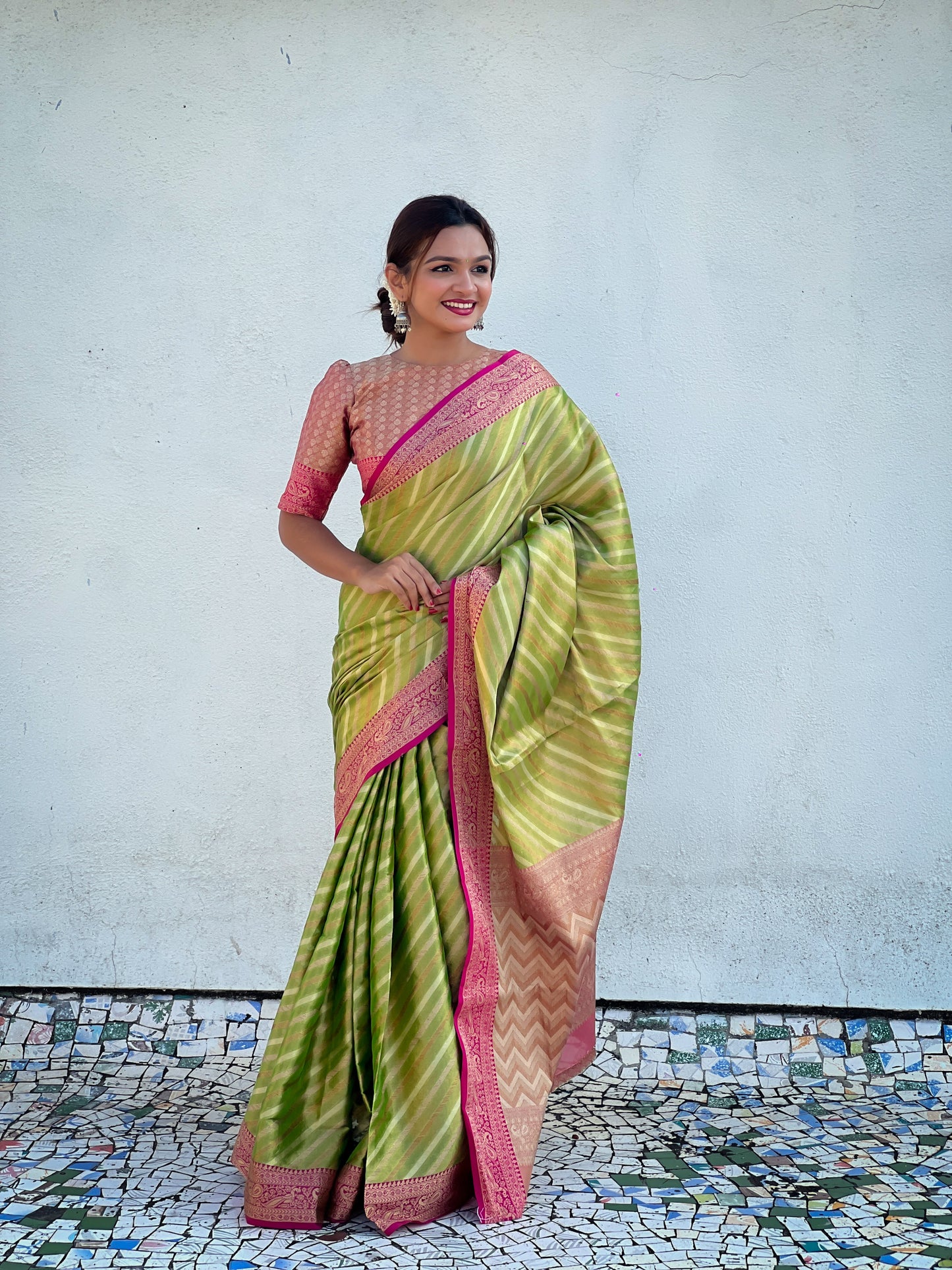 AMAYA ZARI TISSUE SAREE