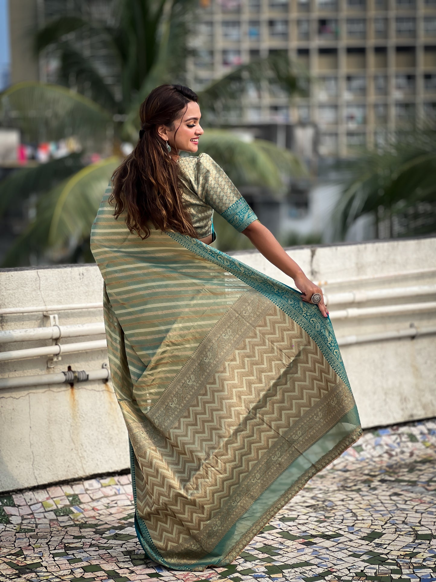 AMAYA ZARI TISSUE SAREE