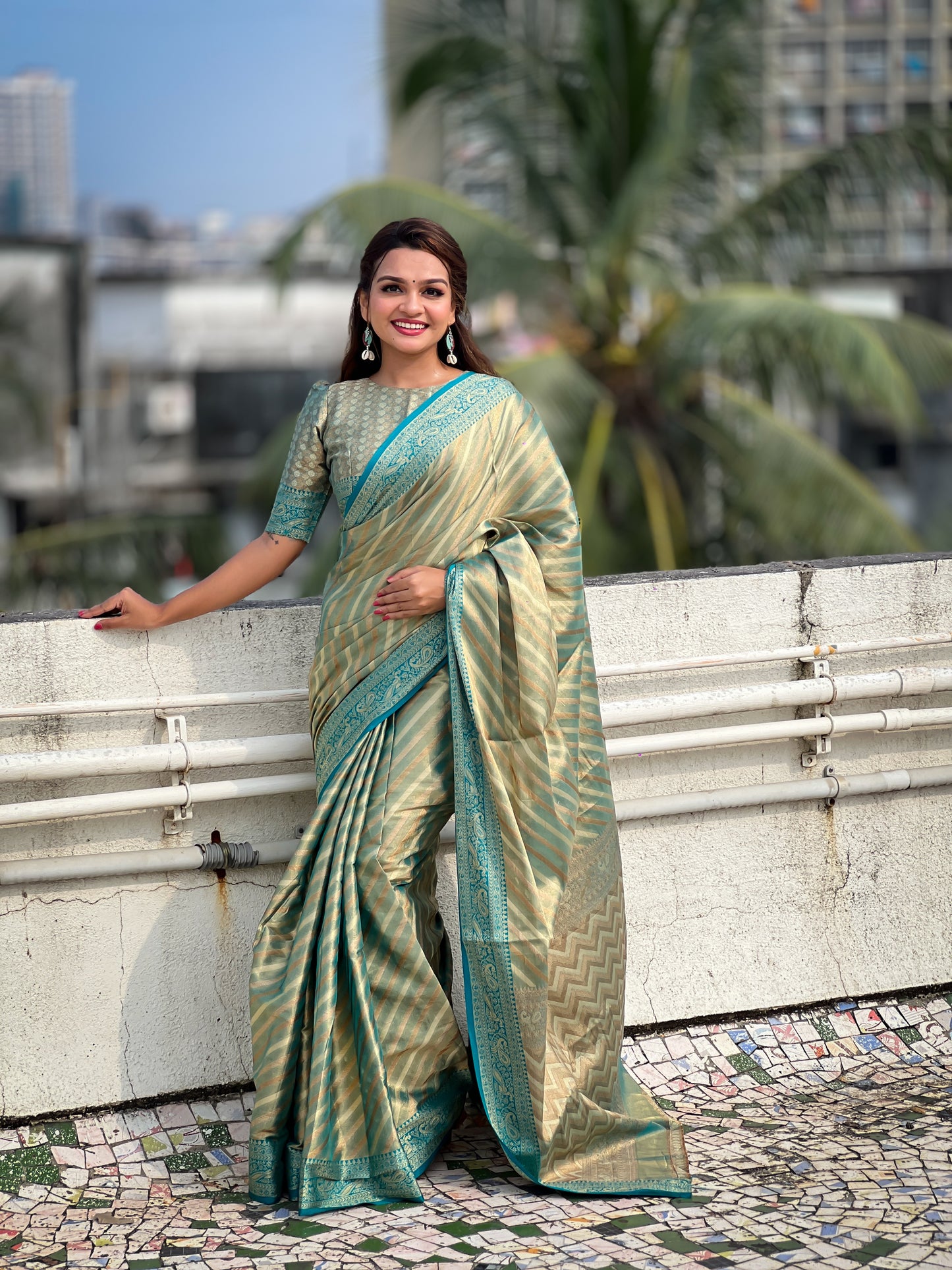 AMAYA ZARI TISSUE SAREE