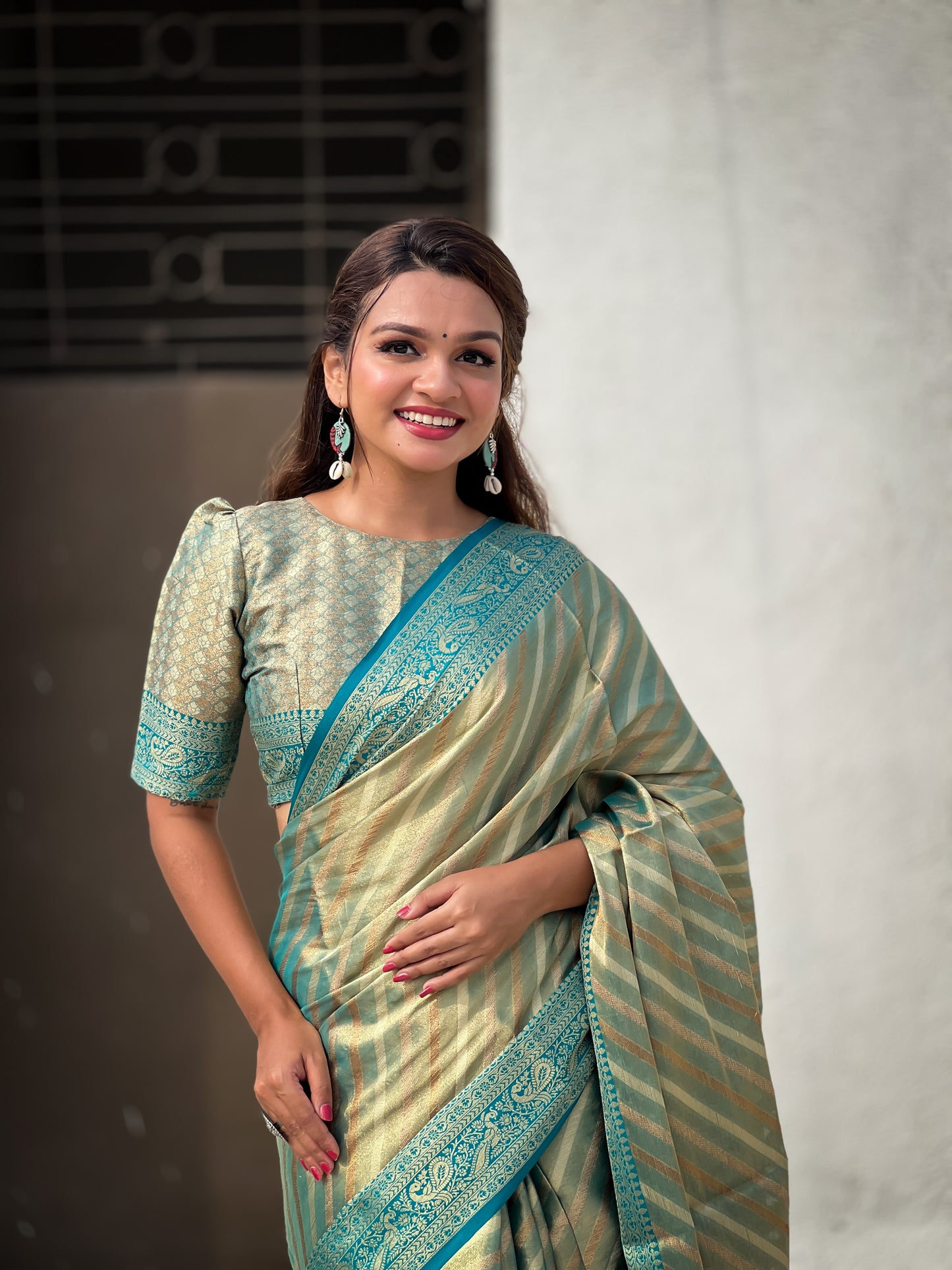 AMAYA ZARI TISSUE SAREE
