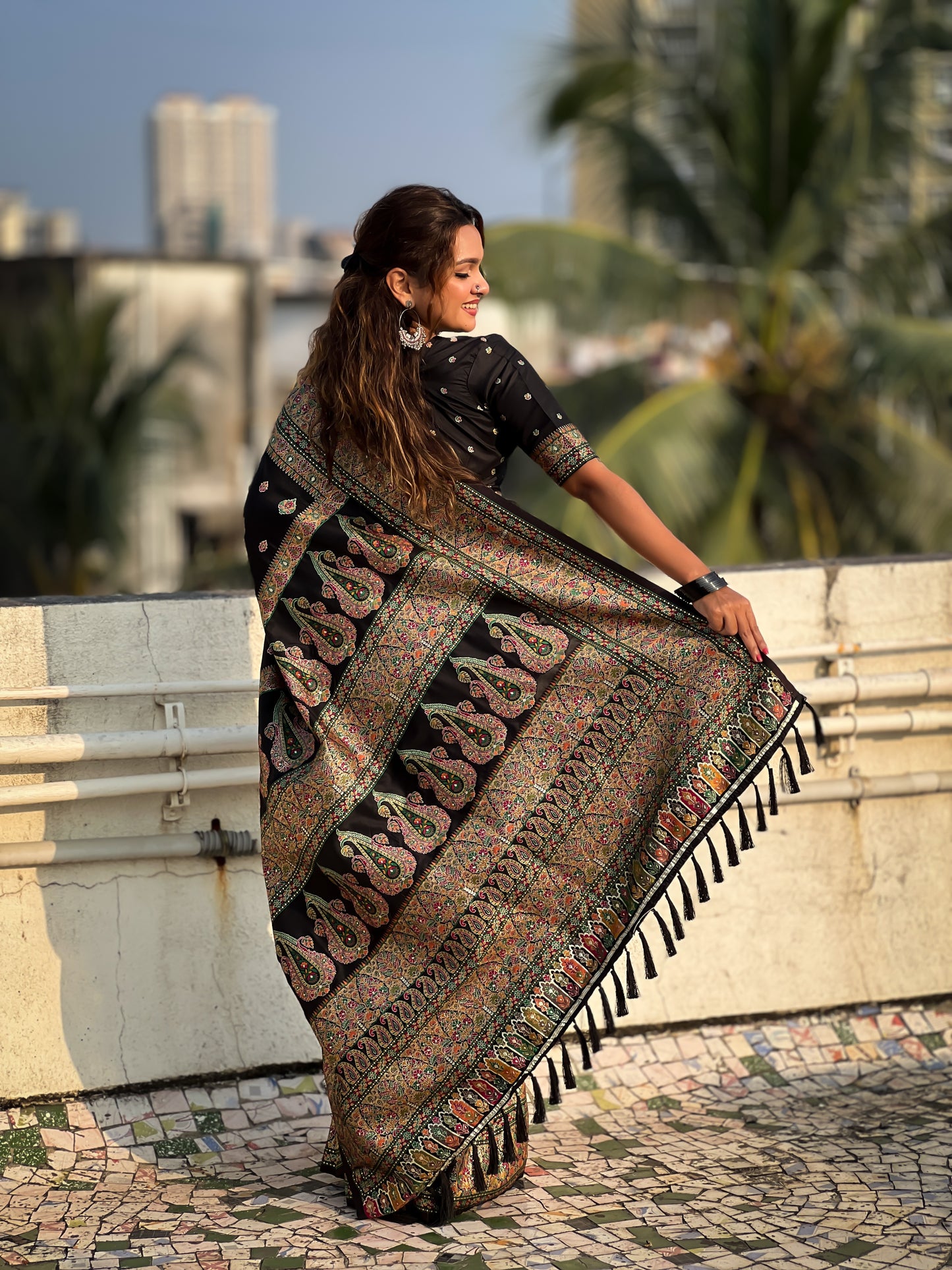 JASMINE  PASHMINA SAREE