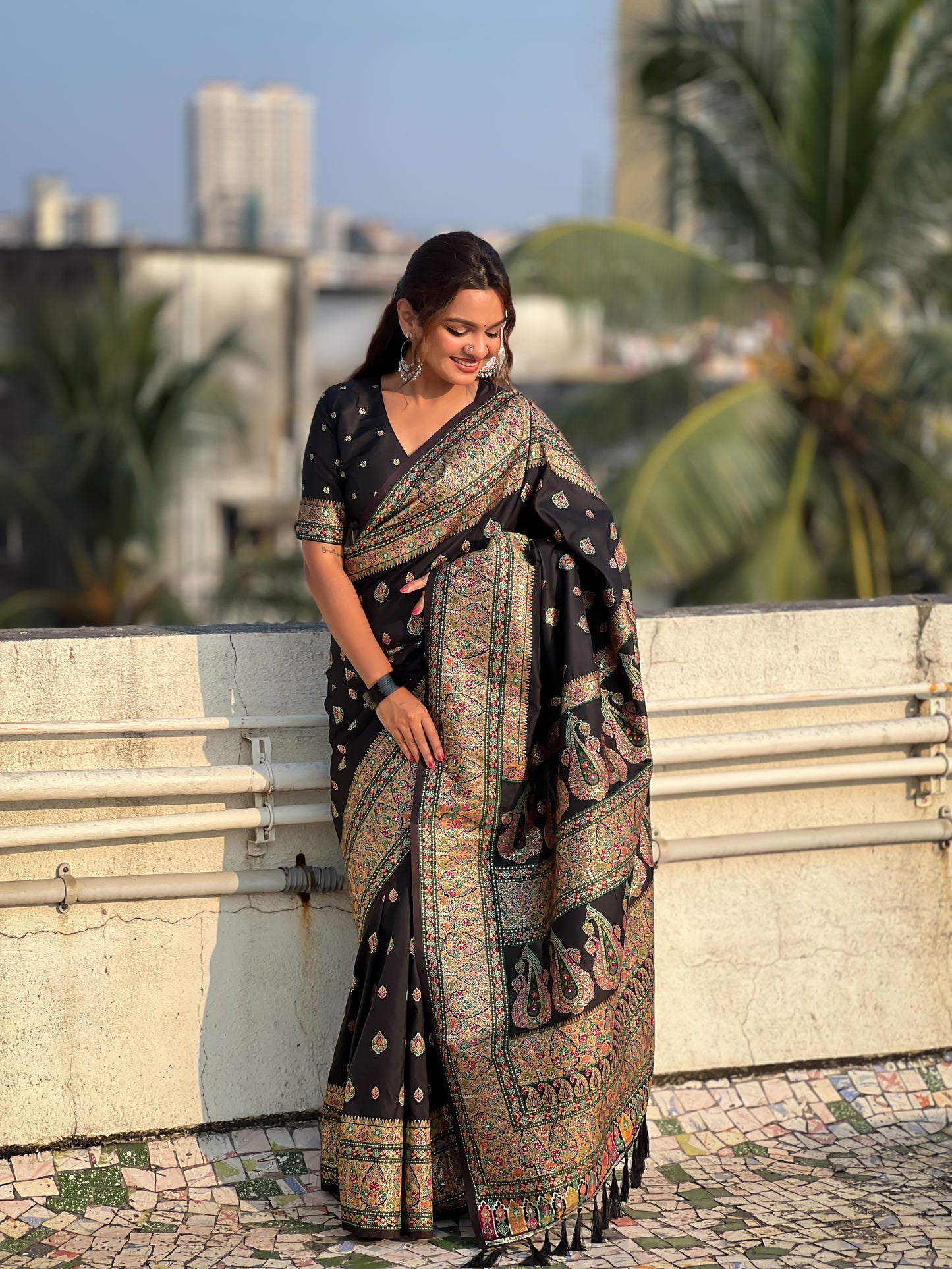 JASMINE  PASHMINA SAREE