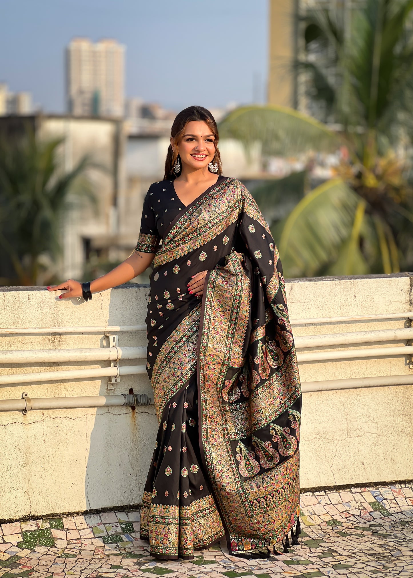 JASMINE  PASHMINA SAREE