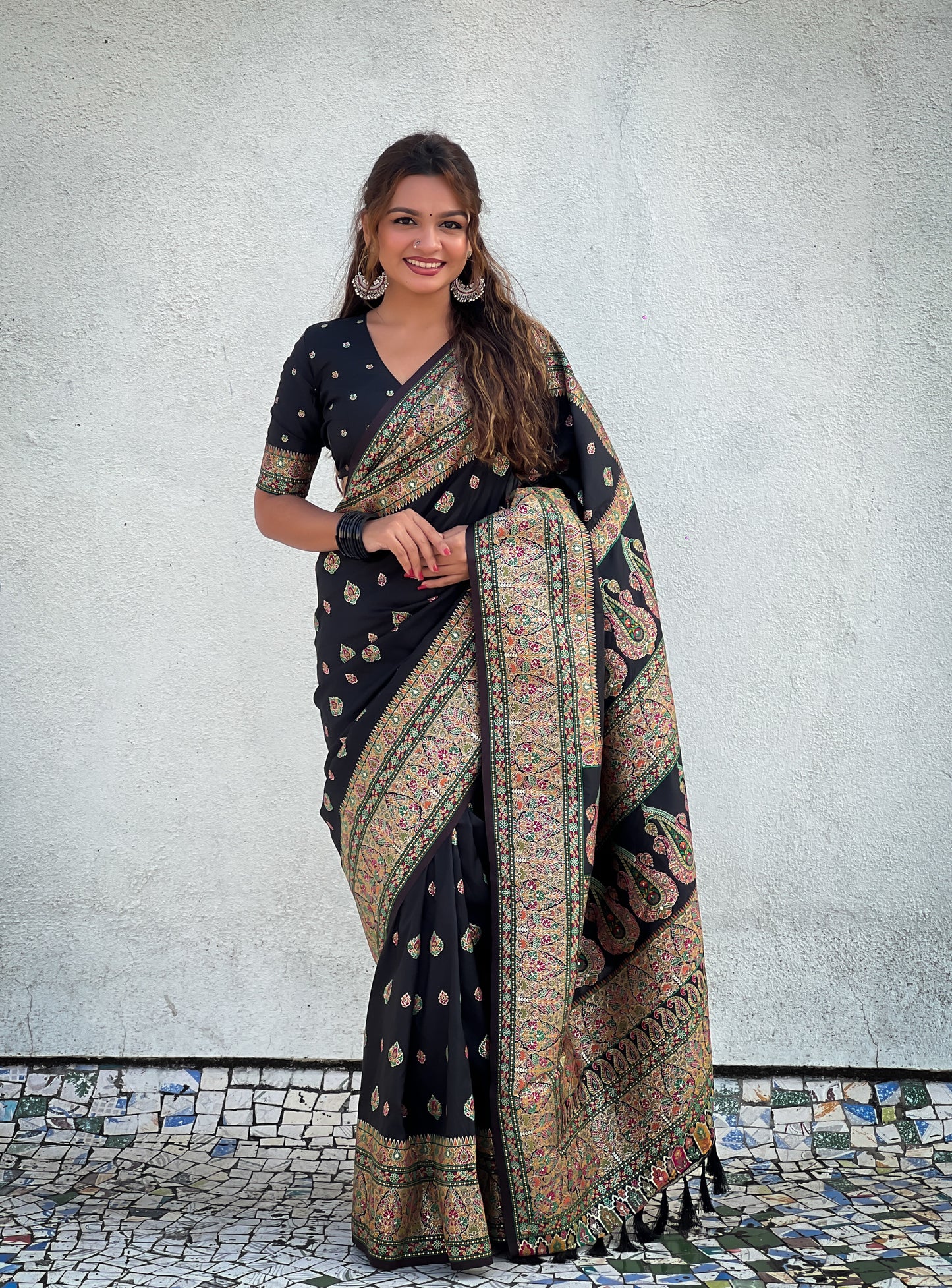 JASMINE  PASHMINA SAREE