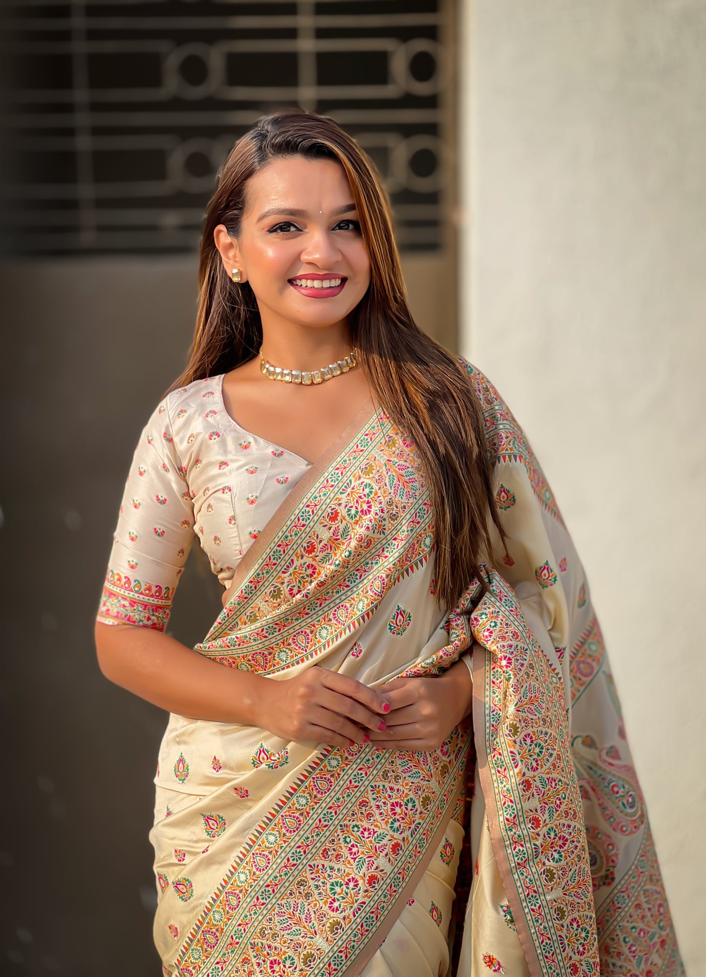JASMINE  PASHMINA SAREE