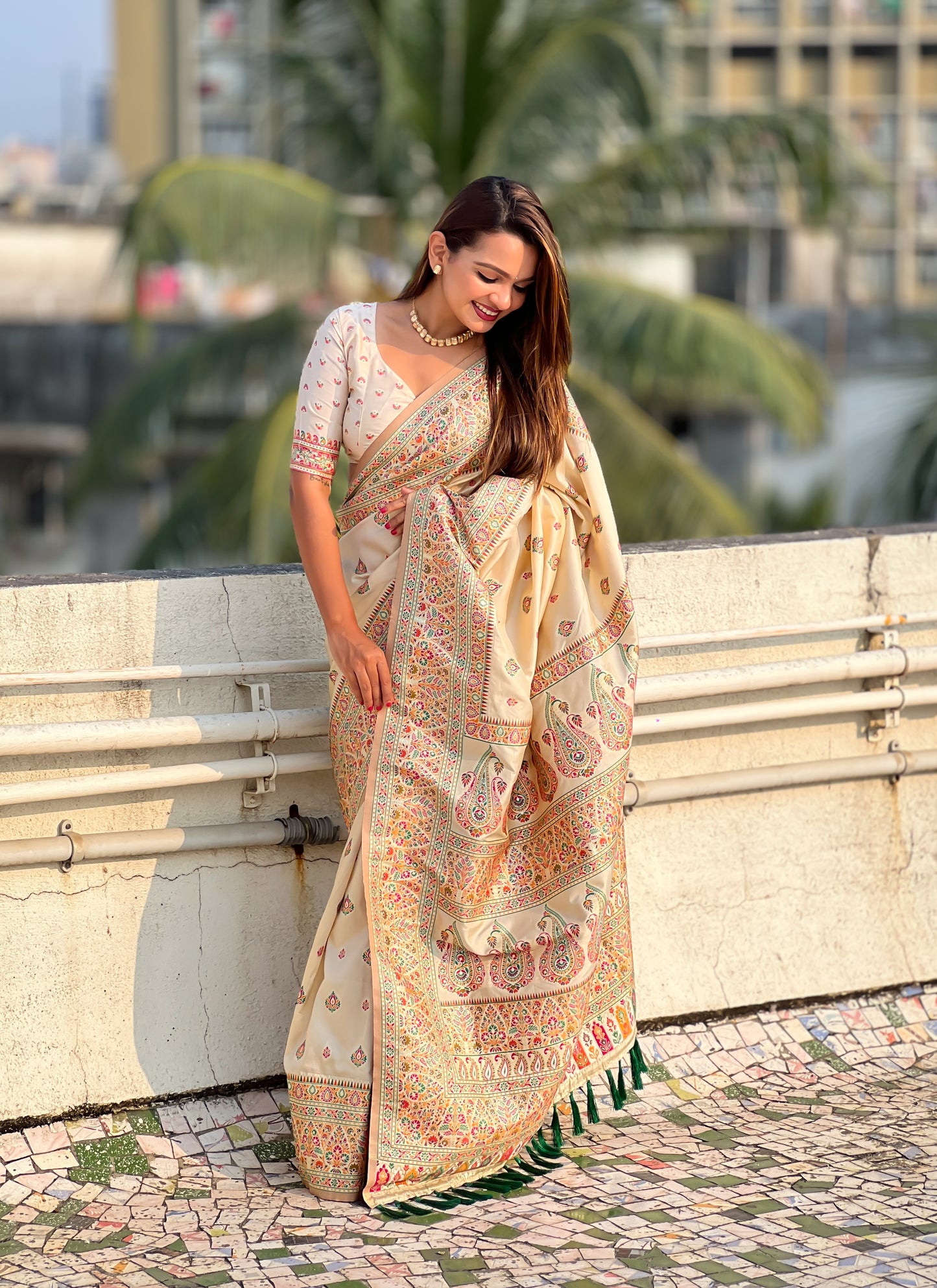 JASMINE  PASHMINA SAREE