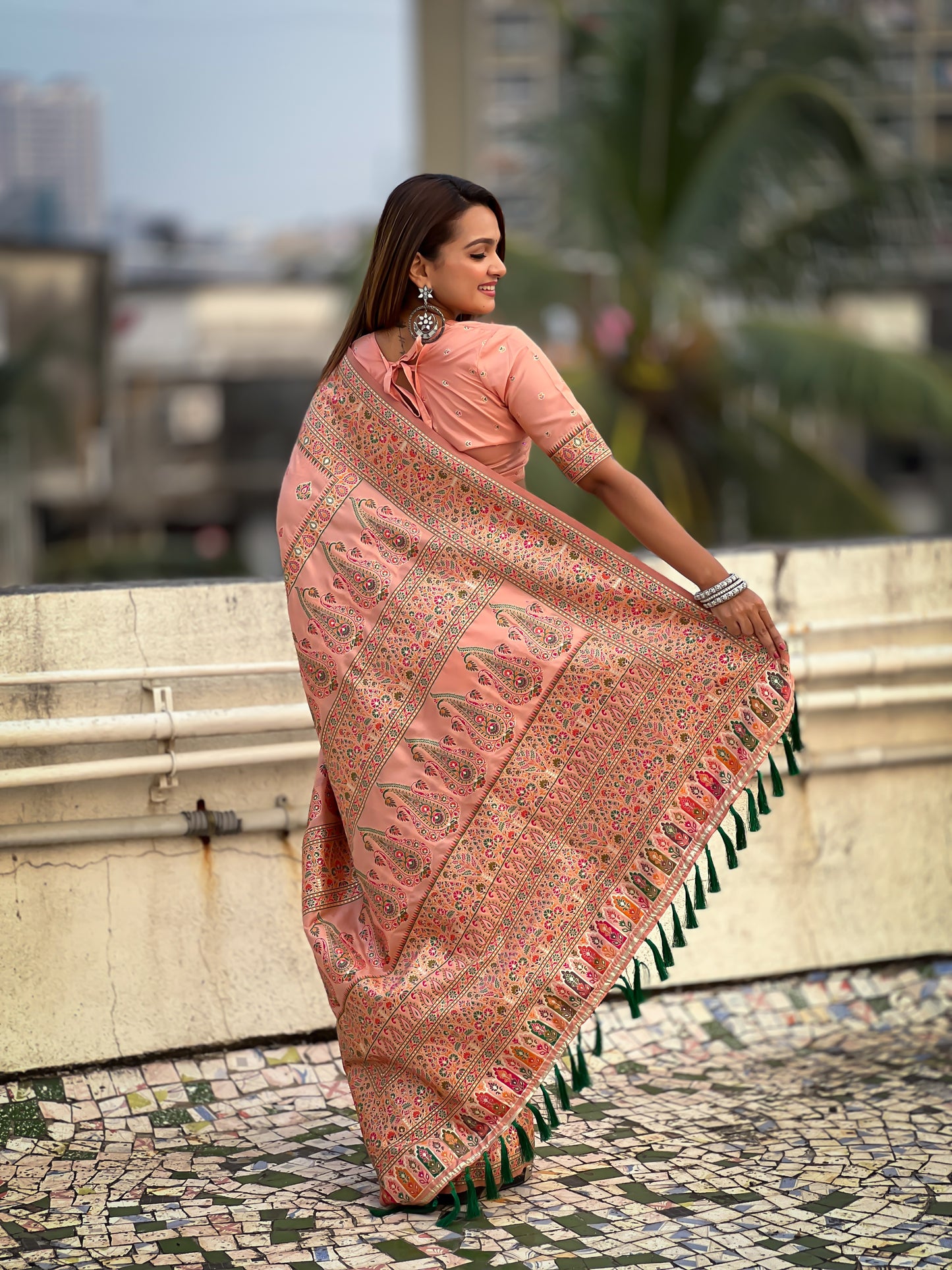 JASMINE  PASHMINA SAREE