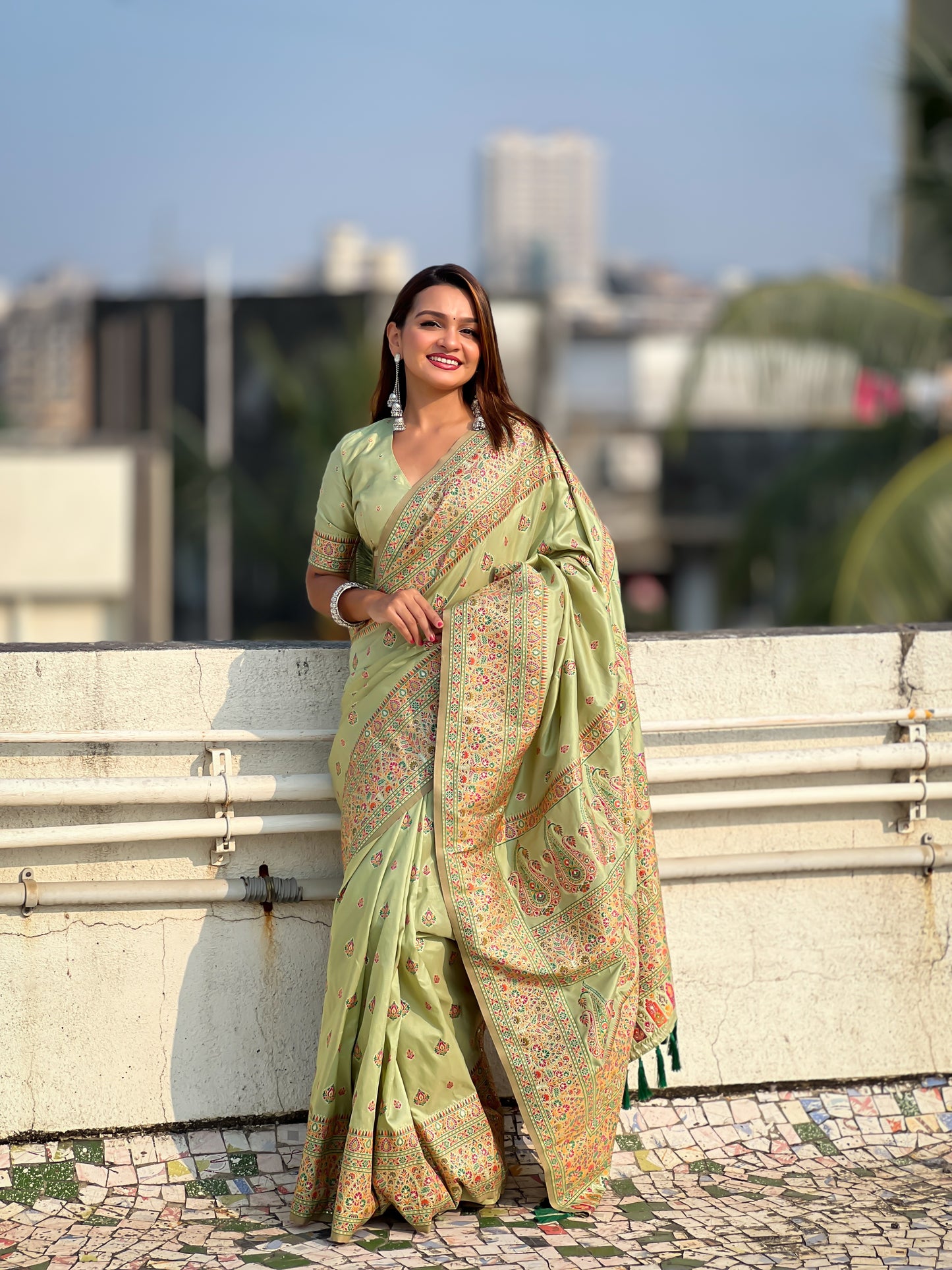 JASMINE  PASHMINA SAREE