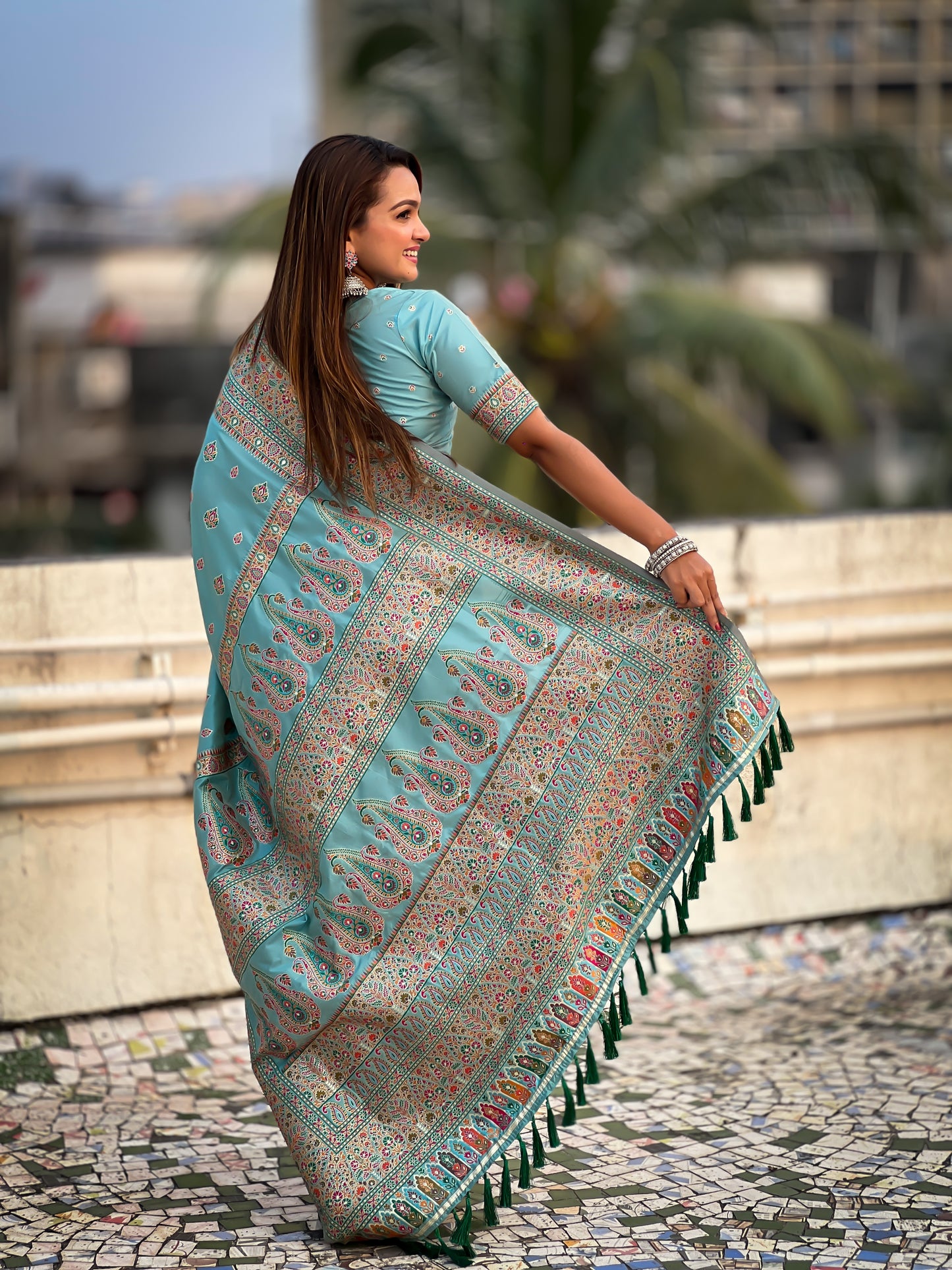 JASMINE  PASHMINA SAREE