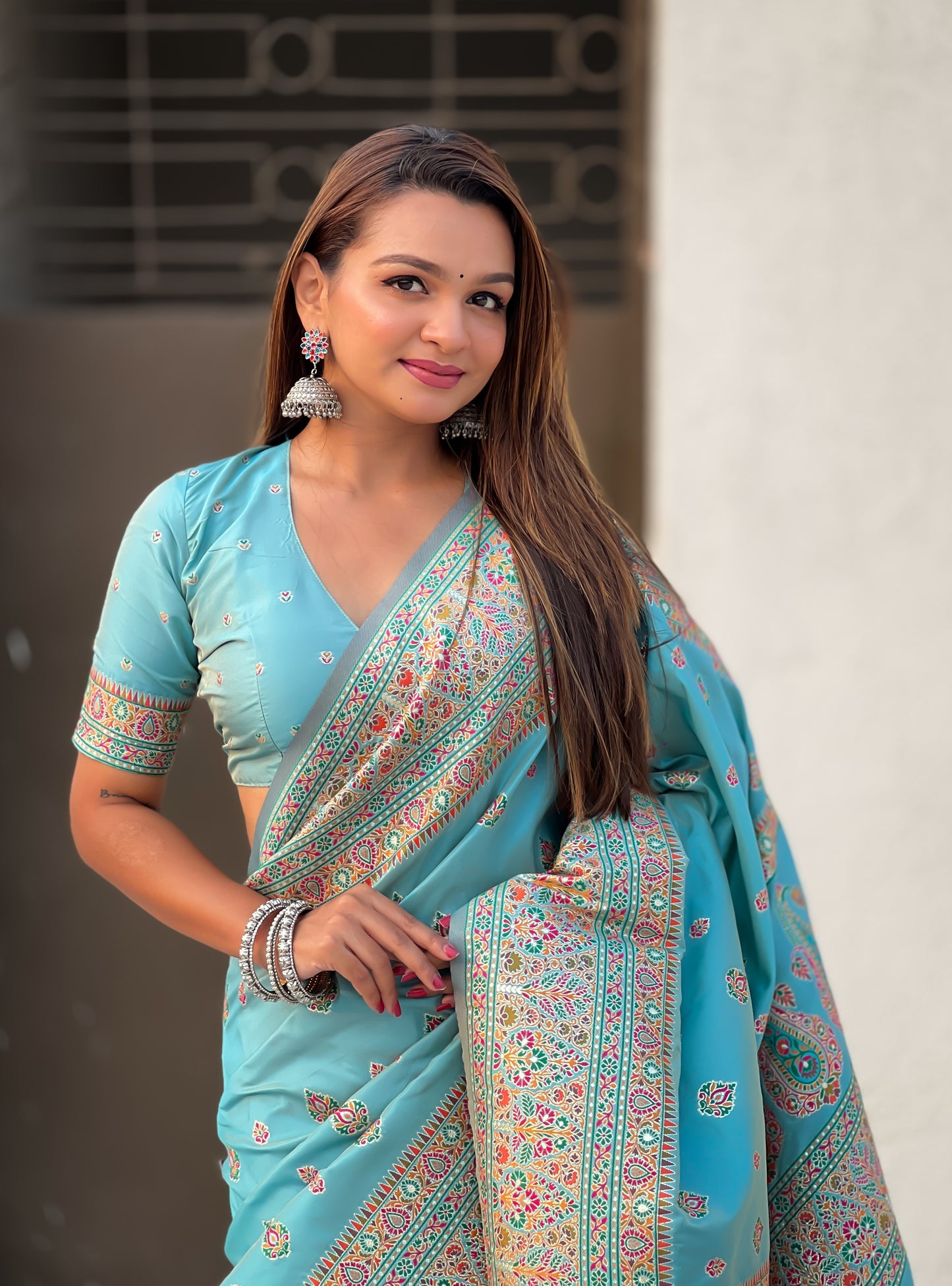 JASMINE  PASHMINA SAREE