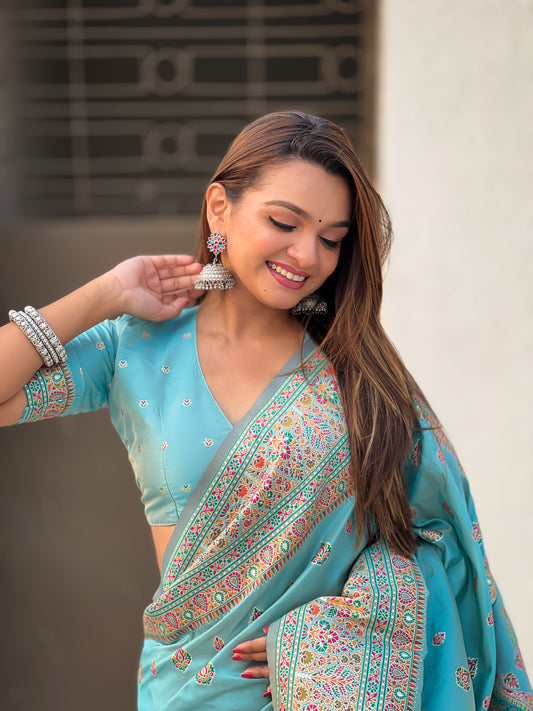 JASMINE  PASHMINA SAREE