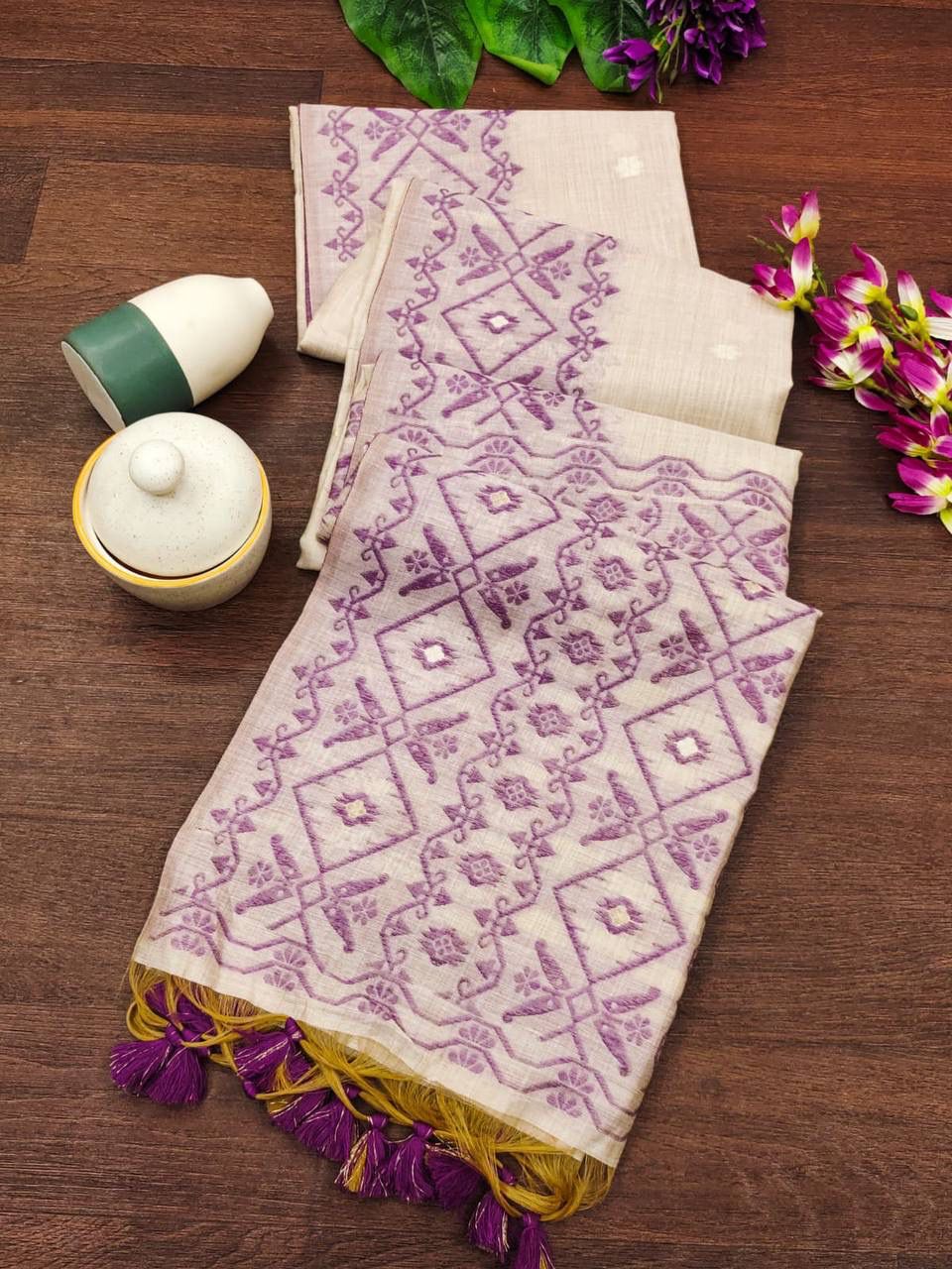 VAMIKA MUGA COTTON SAREE