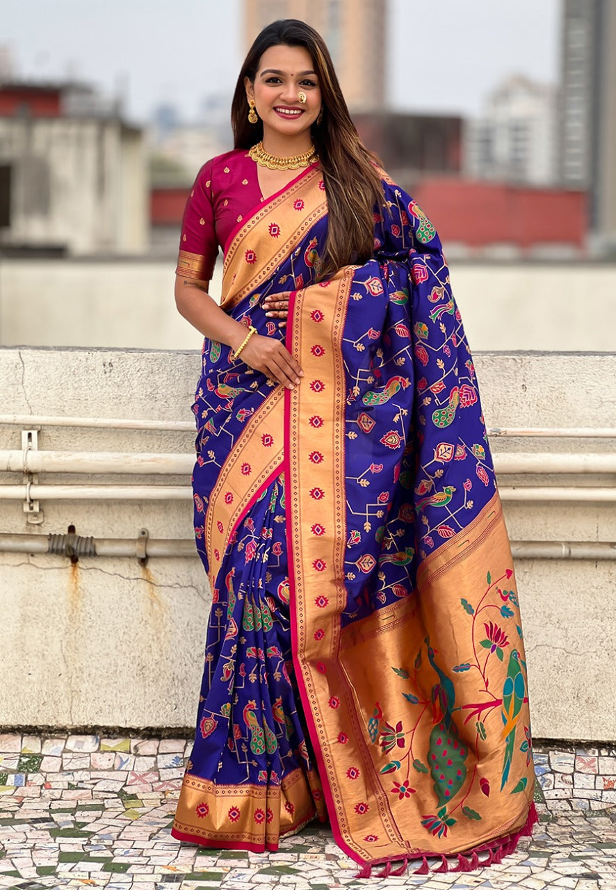 PEACOCK JAAL PAITHANI