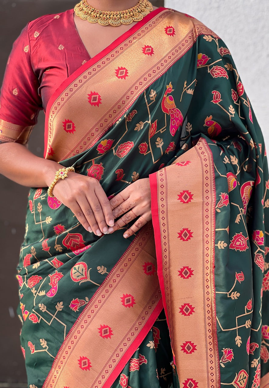 PEACOCK JAAL PAITHANI