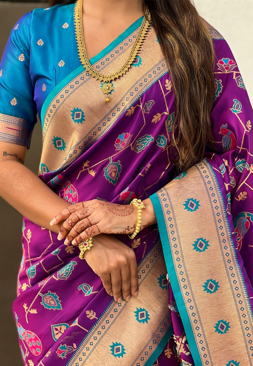 PEACOCK JAAL PAITHANI