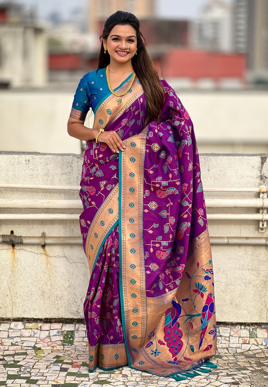 PEACOCK JAAL PAITHANI