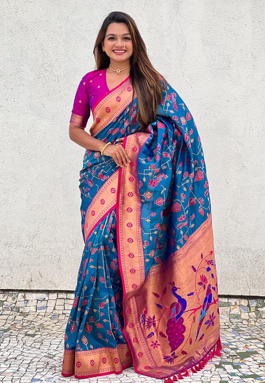 PEACOCK JAAL PAITHANI