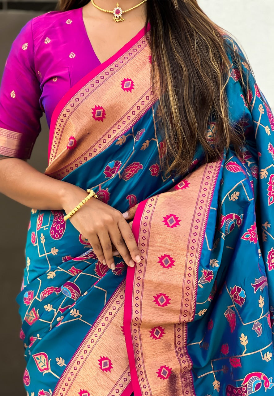 PEACOCK JAAL PAITHANI