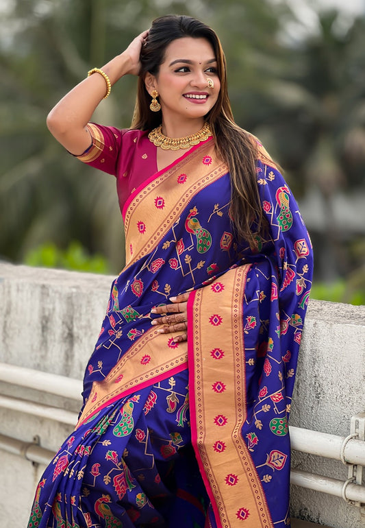 PEACOCK JAAL PAITHANI