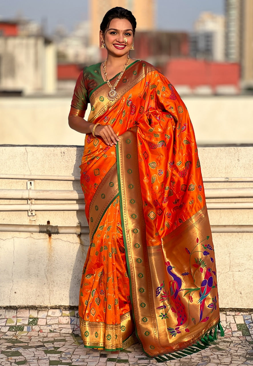 PEACOCK JAAL PAITHANI