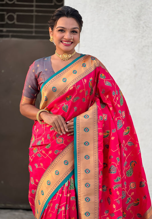 PEACOCK JAAL PAITHANI