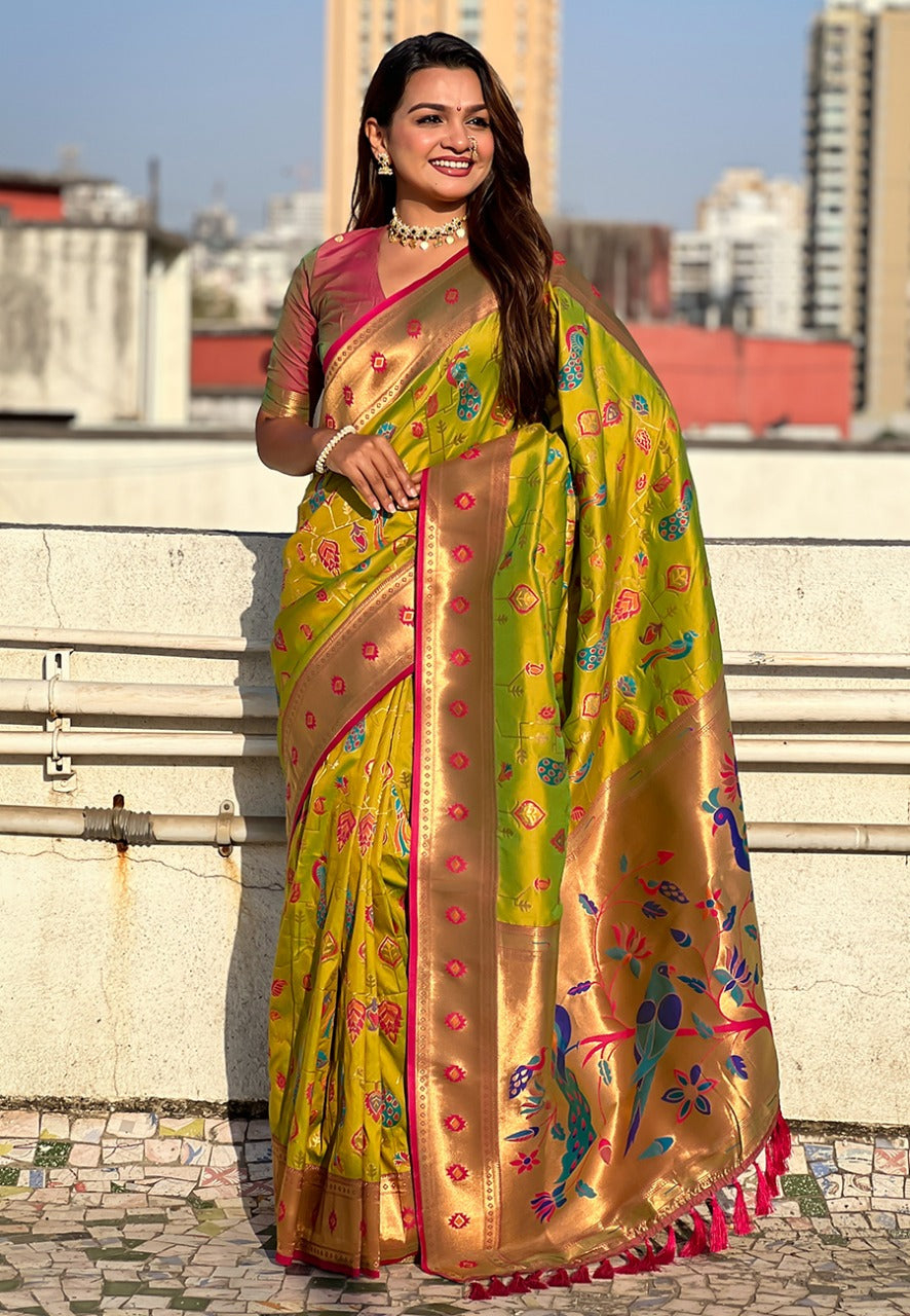 PEACOCK JAAL PAITHANI