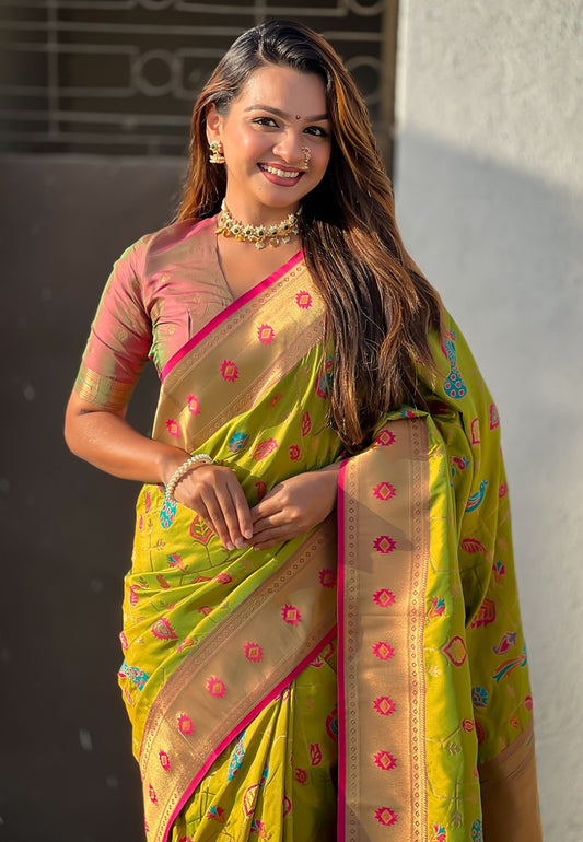 PEACOCK JAAL PAITHANI
