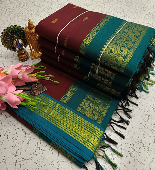 GADWAL COTTON SAREE 🦚