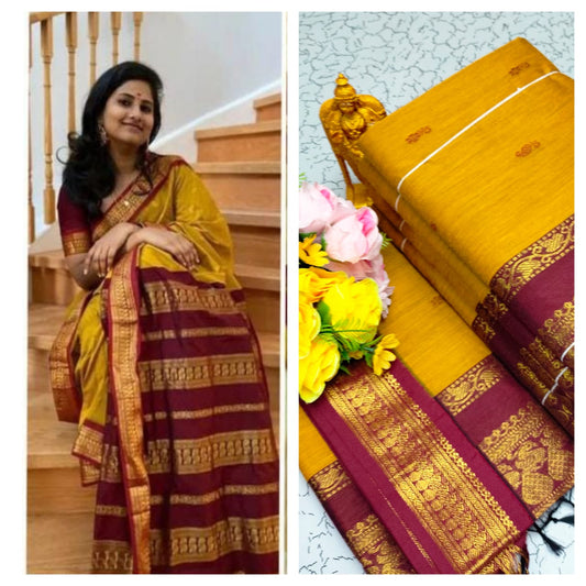 GADWAL COTTON SAREE 🦚