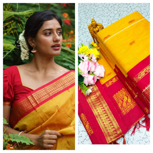 GADWAL COTTON SAREE 🦚