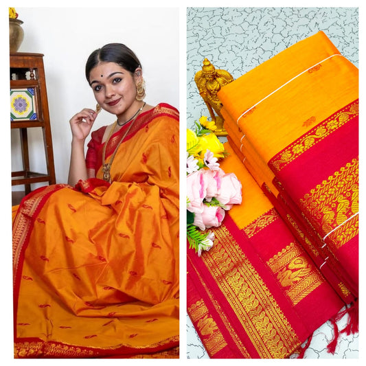 GADWAL COTTON SAREE 🦚