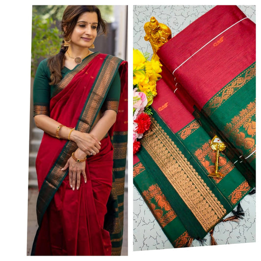 GADWAL COTTON SAREE 🦚