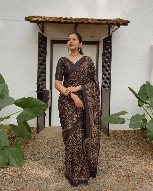 KASHVI PURE LINEN SAREE